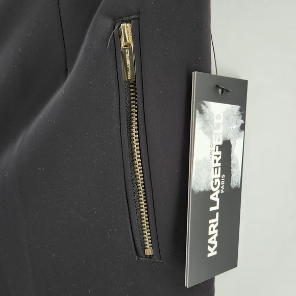 Karl Lagerfeld Paris Essential Compression Pants Straight Leg Black Womens 10 - Picture 4 of 12